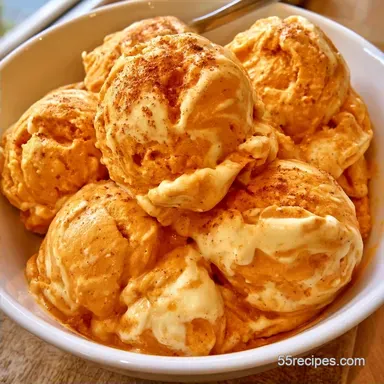 Pumpkin Cheesecake Ice Cream No-Churn