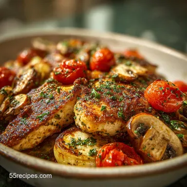 Sauteed Chicken in 22 Minutes: Tender Pan-Seared Recipe Card