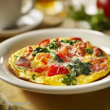 Western Omelet in 12 Minutes | Fluffy Eggs Recipe Card