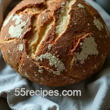 Rustic Miche Bread: A Simple Guide to Artisan Sourdough Baking Recipe Card