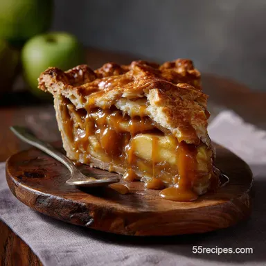 Caramel Apple Pie The Best Sticky Toffee Salted Classic Recipe Recipe Card