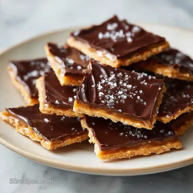 Recipe for Saltine Crack in 15 Minutes Recipe Card