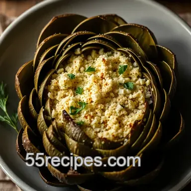 Deliciously Easy Baked Artichoke Recipe with Garlic & Parmesan Recipe Card