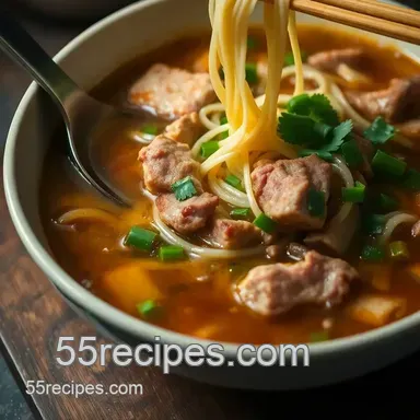 Easy Bun Moc Recipe: My Ultimate Savory Vietnamese Pork Noodle Soup Recipe Card