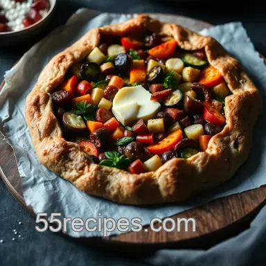 Delicious Himalayan Tartary Buckwheat Recipes: Savory Vegetable Galette Recipe Card