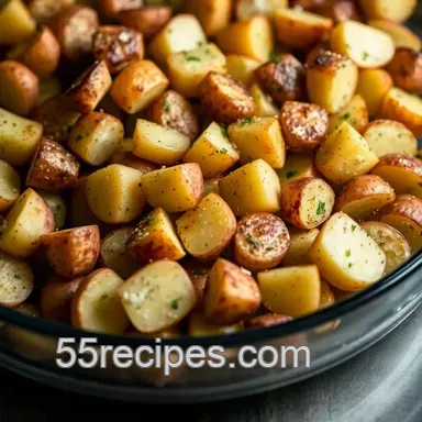Savory Oven Roasted Ranch Potatoes presentation