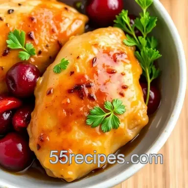 Easy & Juicy Sear Gran Marnier Cherry Chicken Delight: A Family Favorite Recipe Card