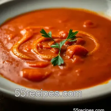 Seriously Good Roasted Tomato Soup presentation