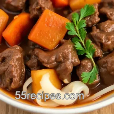 Comforting Simmered Beef Stew with Guinness Flavor: My Family's Favorite Recipe Card