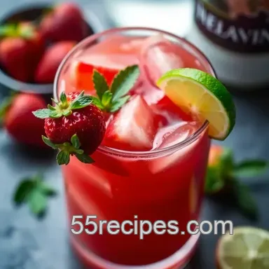 Sizzling Strawberry Bliss: The Spicy Strawberry Margarita presentation