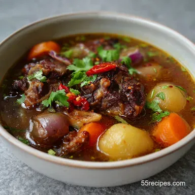 Oxtail Soup Recipe: Deep, Rich, Slow-Braised Comfort Recipe Card