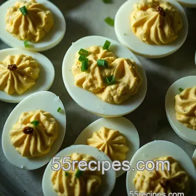 Elevate Your Appetizers with Easy & Flavorful Smoked Deviled Eggs Recipe Card