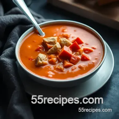 My Cozy Smoky Chicken Tomato Bisque Recipe: The Perfect Winter Comfort Recipe Card