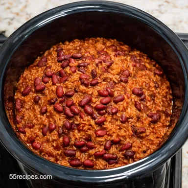 Soulful Slow Cooker Red Beans and Rice Recipe Recipe Card