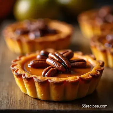 Autumn Gold Spiced Sweet Potato Pecan Tarts Recipe Recipe Card