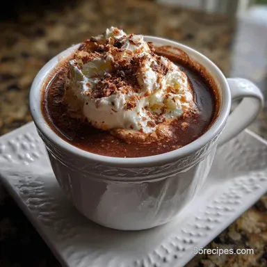 Spiked Hot Chocolate With Whiskey And Cream Recipe Card