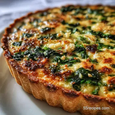 Food Tart Recipe with Spinach: Crispy Baked in 30 Min Recipe Card
