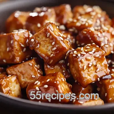 Tofu Recipes: Sticky Sesame Tofu with Ginger-Soy Glaze