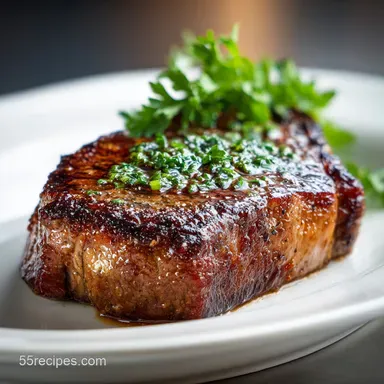 T-Bone Steak Recipe on the Stove with Garlic (2 Servings)