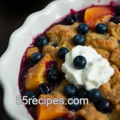 Easy Summer Peach and Blueberry Cobbler: A Family Favorite Recipe Recipe Card