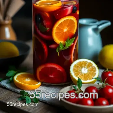 Sunset Sangria Pitcher presentation