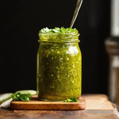 Sunshine in a Jar Best Chimichurri Sauce Recipe Recipe Card