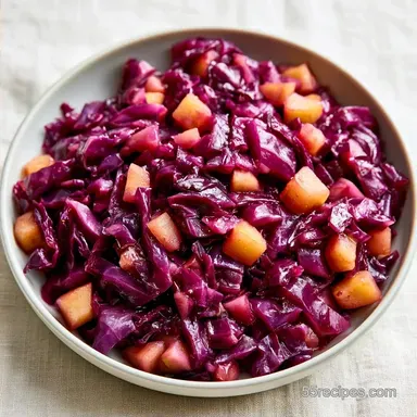 Sweet Sour German Red Cabbage with Apples