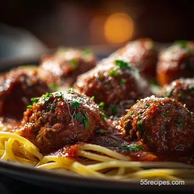 Meatballs for Spaghetti: The Classic, Tender, Slow-Simmered Recipe Recipe Card