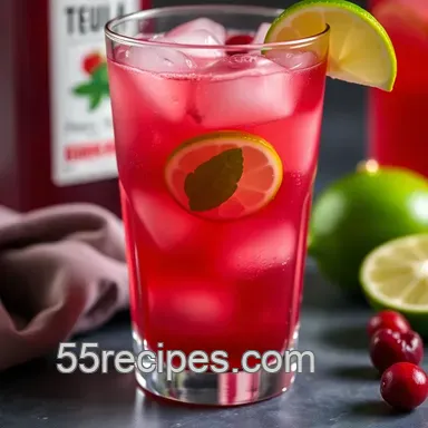 Tequila Cranberry Fizz: A Bright and Refreshing Cocktail presentation