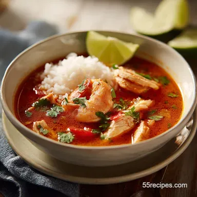 Soupe Tha&iuml; au Poulet Lait de Coco et Curry Rouge in 30 Minutes