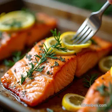 My Failsafe Secret for Juicy Cooking Frozen Salmon High Heat Sheet Pan Bake Recipe Card