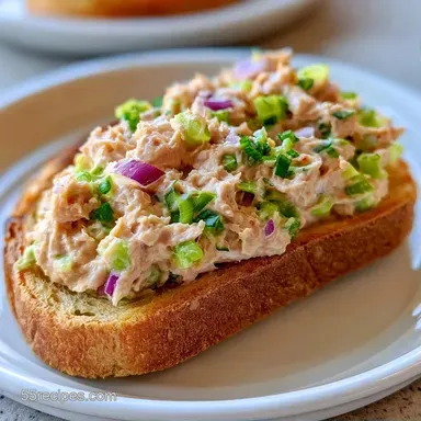 Toasted Tuna Salad Bread in 20 Minutes Recipe Card