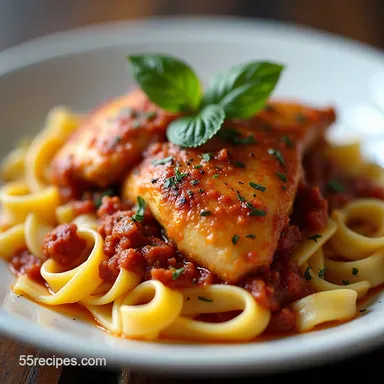 Comforting Chicken Thigh Pasta with Tuscan Ragu