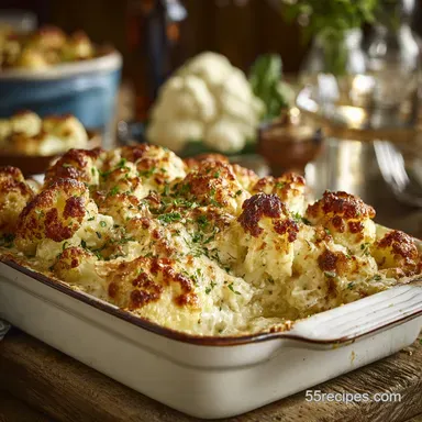 Ultimate Creamy Cauliflower Gratin Sunday Roast Side Dish Hero Recipe Card