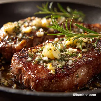 Chuck Eye Steak: Ultimate Pan-Seared Recipe with Garlic Butter Recipe Card