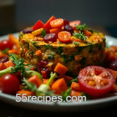Vibrant Seasonal Veggie Terrine Recipe: A Colourful Plant-Based Delight Recipe Card