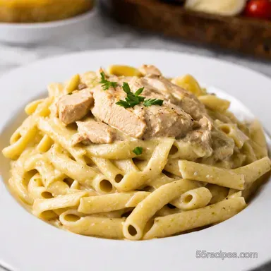 Weeknight Simple Chicken Alfredo Recipe Creamy Easy Delicious Recipe Card
