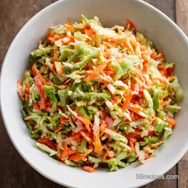 My Zesty Asian Coleslaw Recipe A Rainbow of Flavor Recipe Card