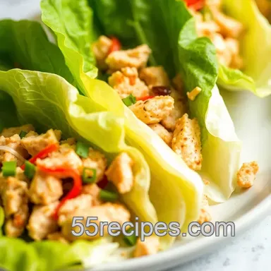 Zesty Chicken Lettuce Wraps: Quick & Easy Family Dinner! Recipe Card