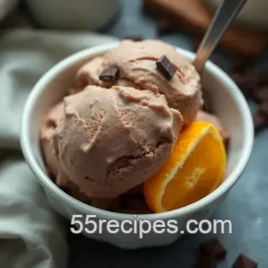 Zesty Chocolate and Orange Ice Cream Delight presentation