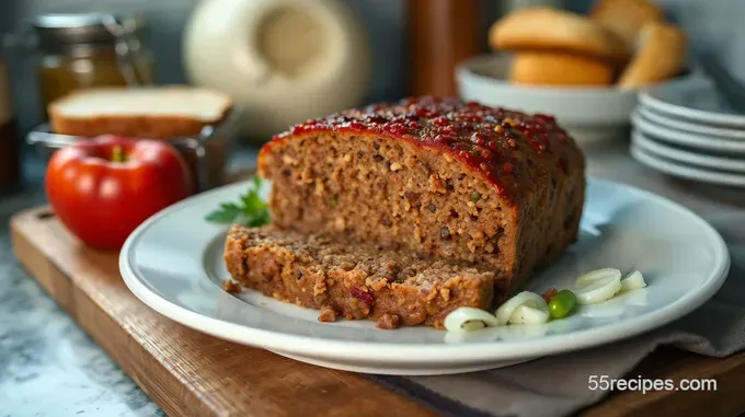 Classic Comfort: Homemade Meatloaf with Bread Crumbs