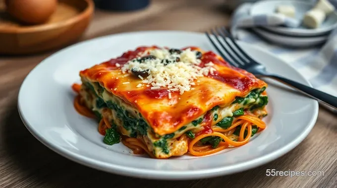 Creamy Spinach Mushroom Lasagna