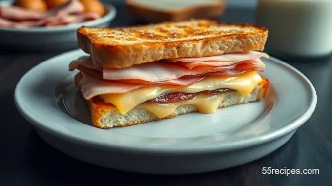 Decadent Monte Cristo Sandwich with Berry Compote