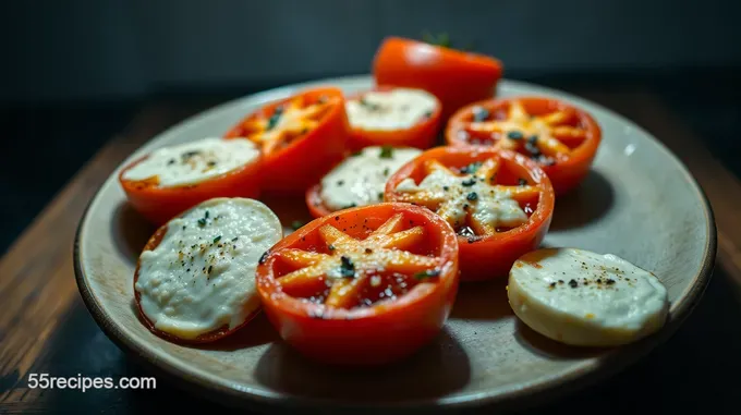 Grilled Tomatoes with Melting Cheese Delight