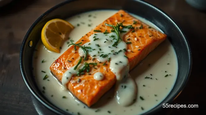 Pan-Seared Kokanee Salmon with Lemon-Dill Cream Sauce