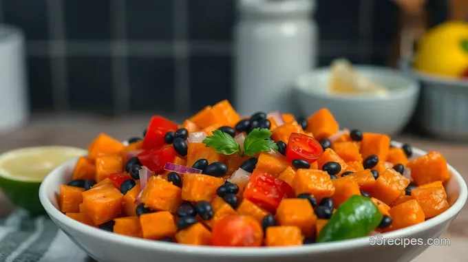 Roasted Sweet Potato Salad with Honey-Lime Dressing
