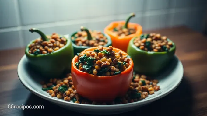 Savory Lentil and Spinach Stuffed Peppers – Alpha Gal Approved!