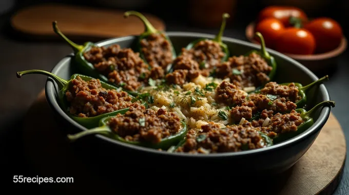 Savory Stuffed Long Hot Peppers