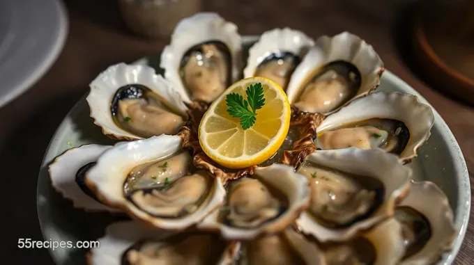 Steamed Oysters with Garlic Butter & Lemon
