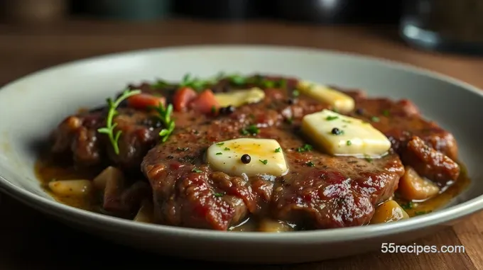 Succulent Shell Steak with Garlic Herb Butter